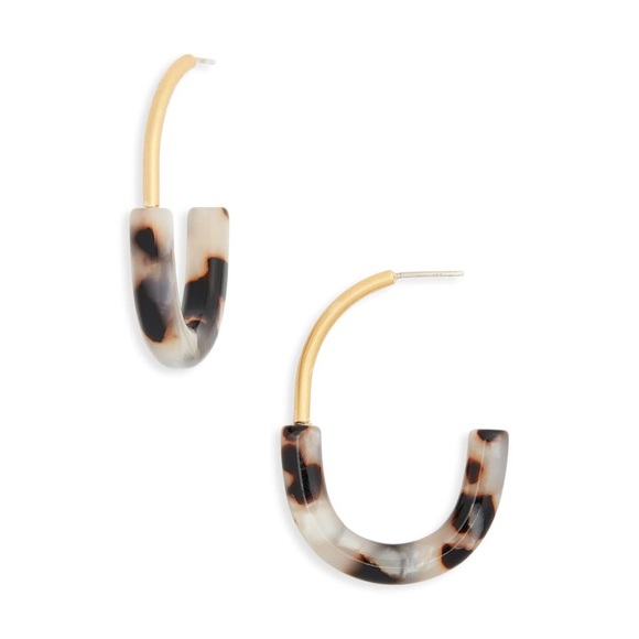 Madewell Jewelry - Madewell Half-and-half Hoop Earrings